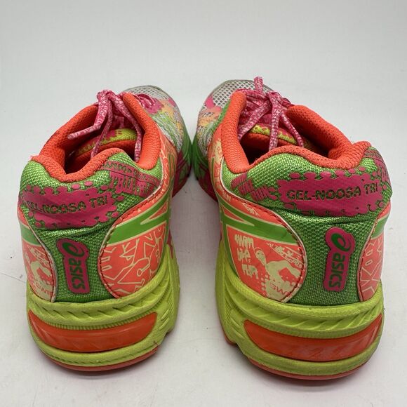 Asics Gel Noosa Tri 9 Triathlon C401N Pink Orange Lime Running Womens Size 7 - Picture 8 of 12